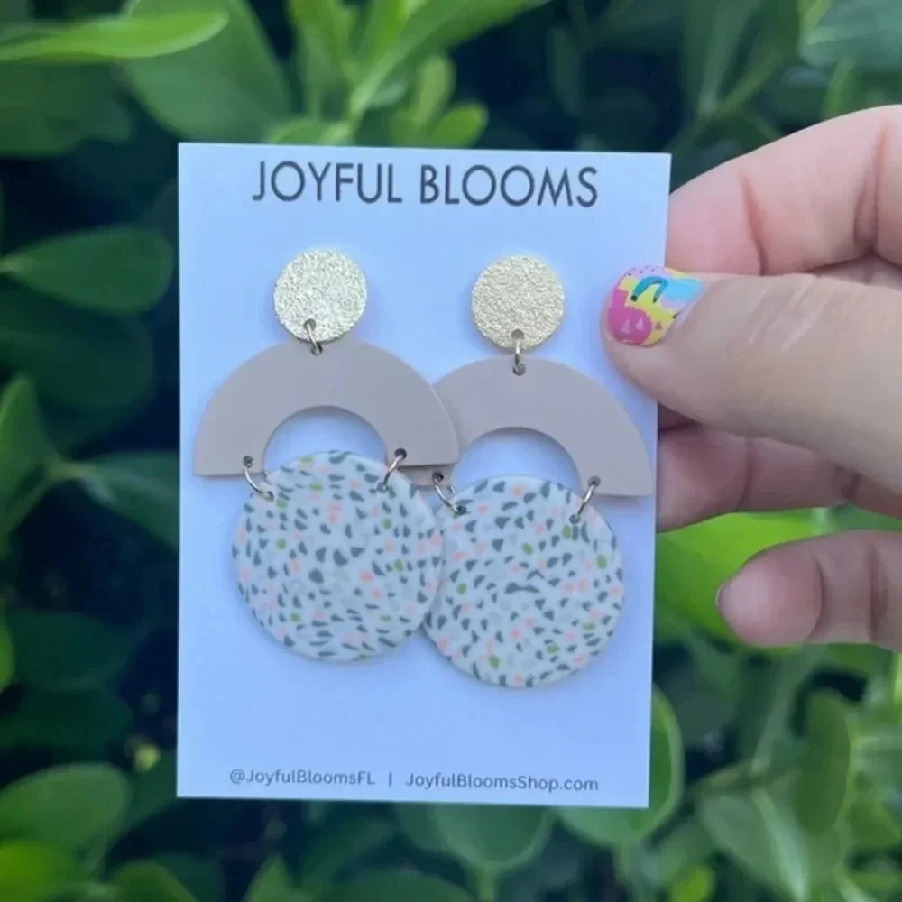 Clay Earrings | Round earrings | drop earrings